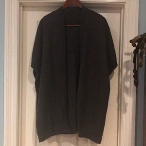Wool open cardigan